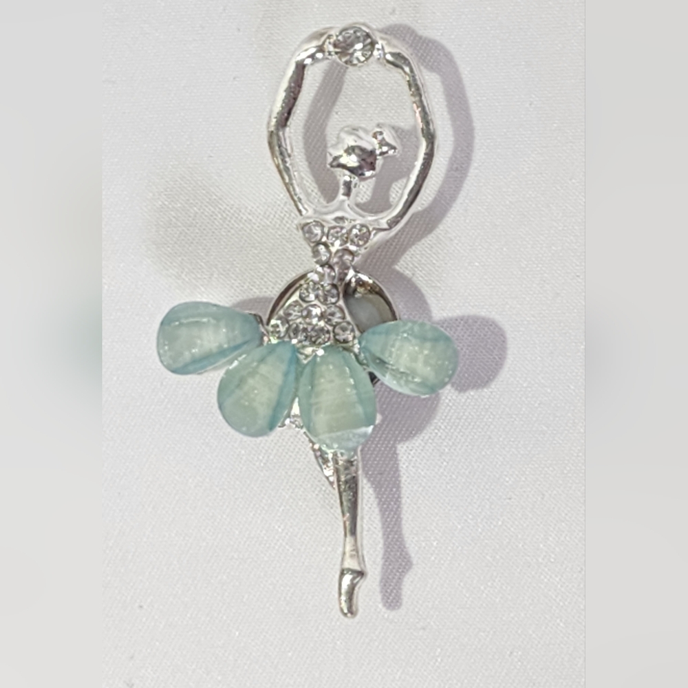 One Silver and Blue Ballerina Crocs Charm